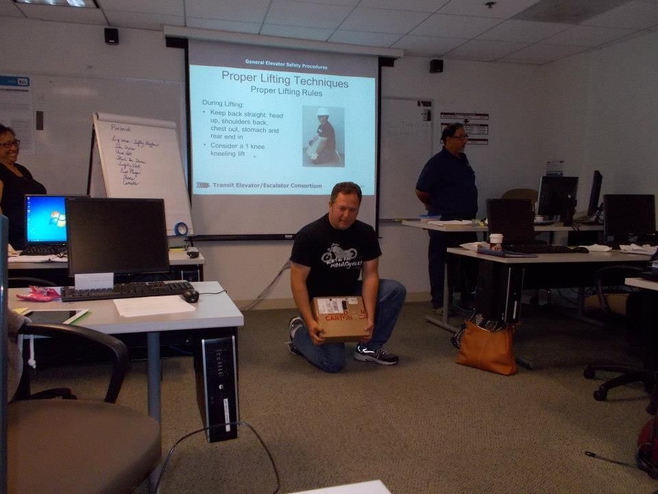 Image of classroom demonstration in a Train the Trainer class